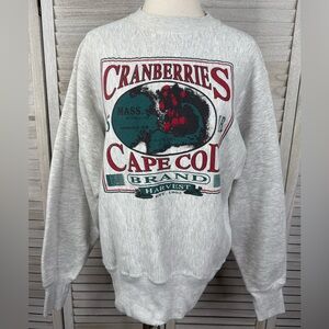 BAC PREMIER Vintage 90's Cape Cod Cranberries Crewneck Sweatshirt Gray/Multi-L